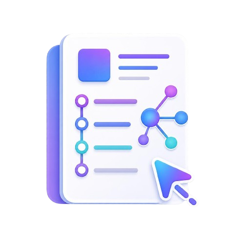 Colorful icon set on a white background
