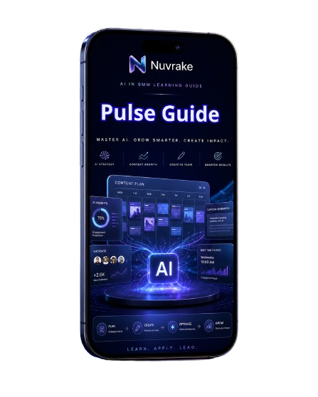 Smartphone displaying the Nuvrake Pulse Guide app on a white background