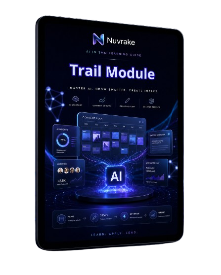 Nuvrake AI Trail Module packaging with digital interface design on a white background
